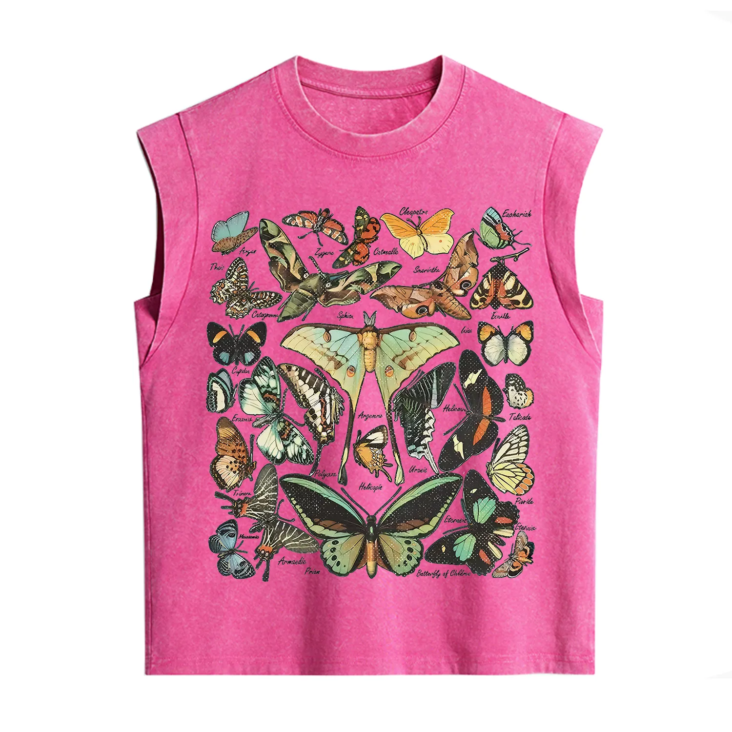 Purplehecate Vintage Butterfly & Moth Vintage Washed Tank