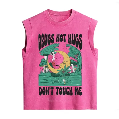 Purplehecate Drugs Not Hugs Don't Touch Me Vintage Washed Tank