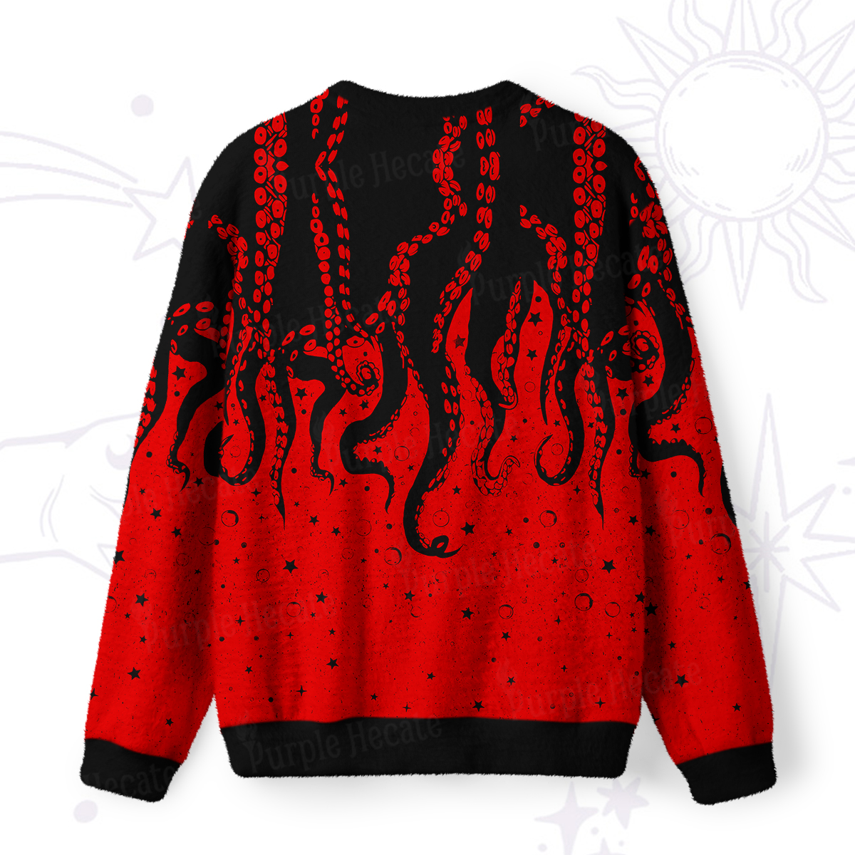 Purplehecate Tentacles of the Deep Fuzzy Ugly Sweatshirt