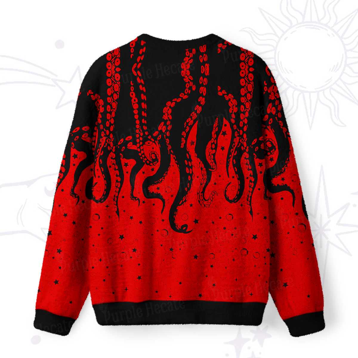 Purplehecate Tentacles of the Deep Fuzzy Ugly Sweatshirt