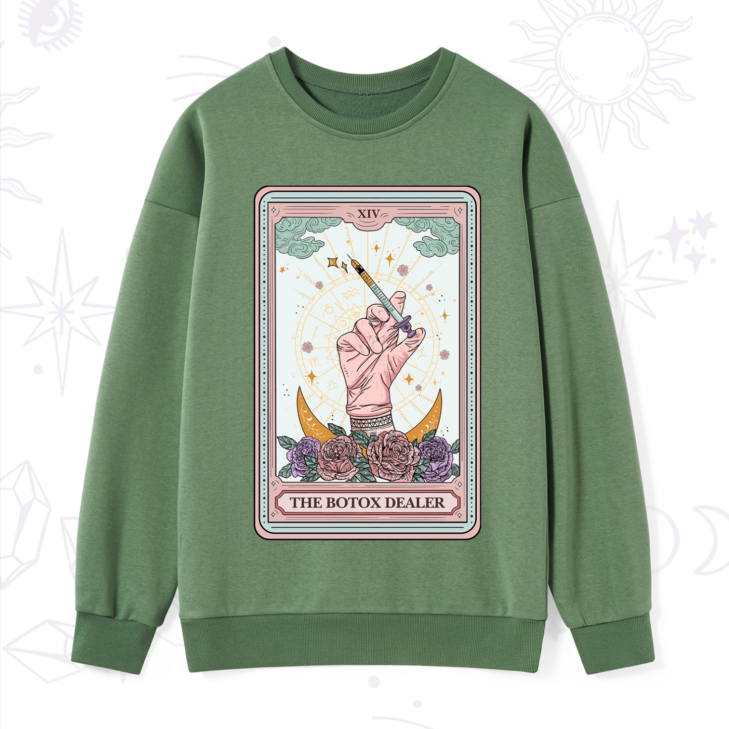 Purplehecate The Botox Dealer Tarot Card Sweatshirt