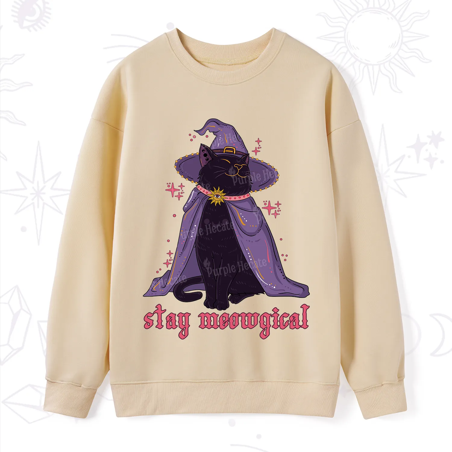 Purplehecate Stay Meowgical Cat Sweatshirt