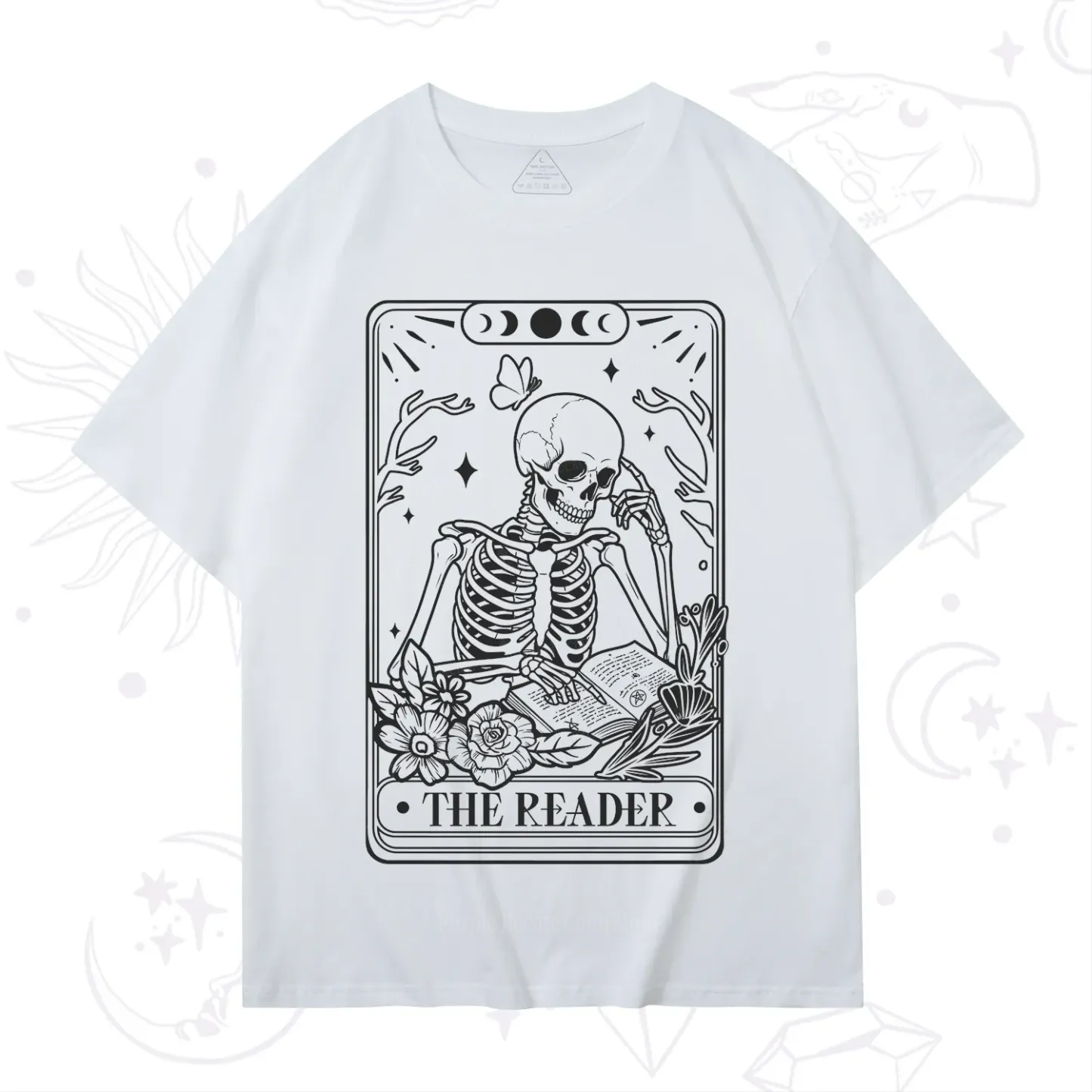 Purplehecate The Reader Tarot Skeleton T-Shirt