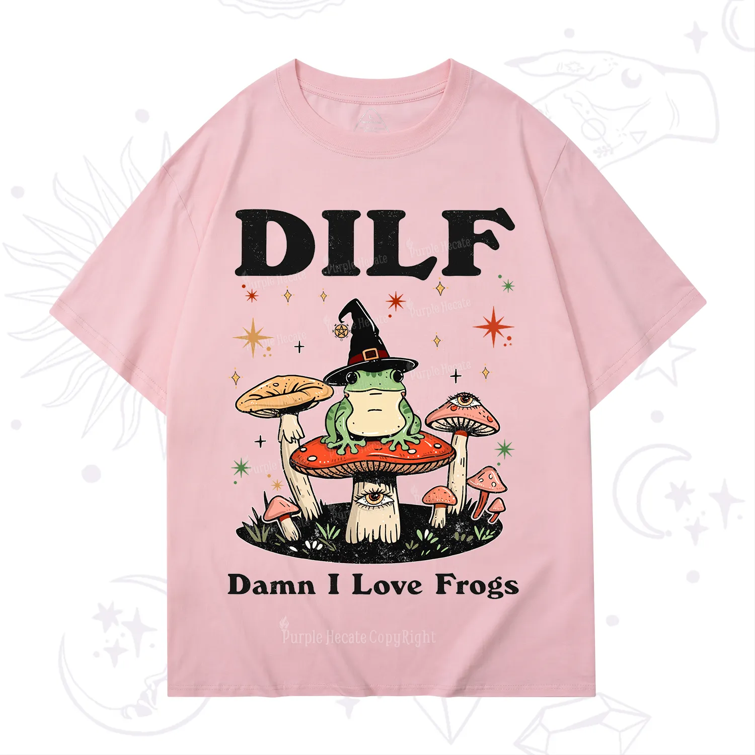 Purplehecate Dilf Damn I Love Frogs T-Shirt