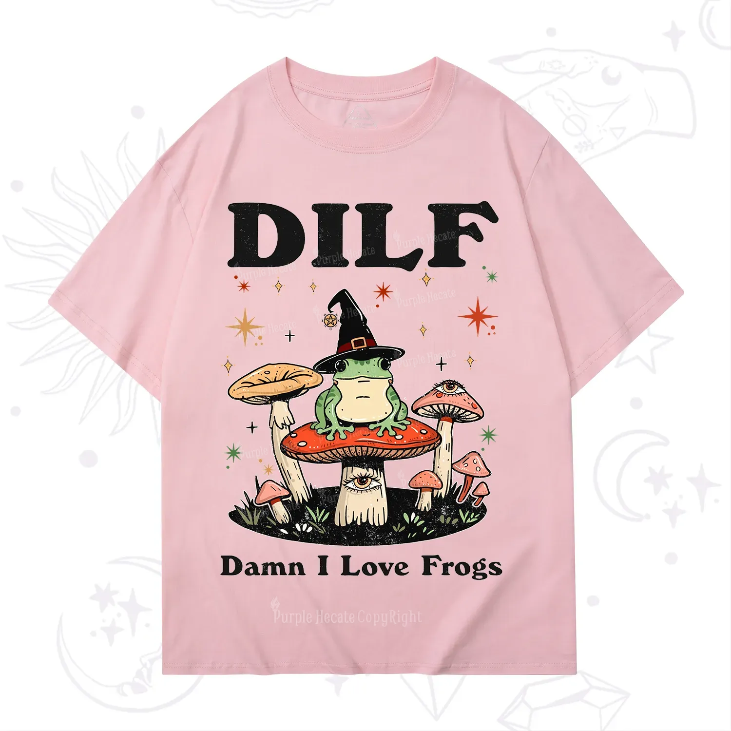 Purplehecate Dilf Damn I Love Frogs T-Shirt