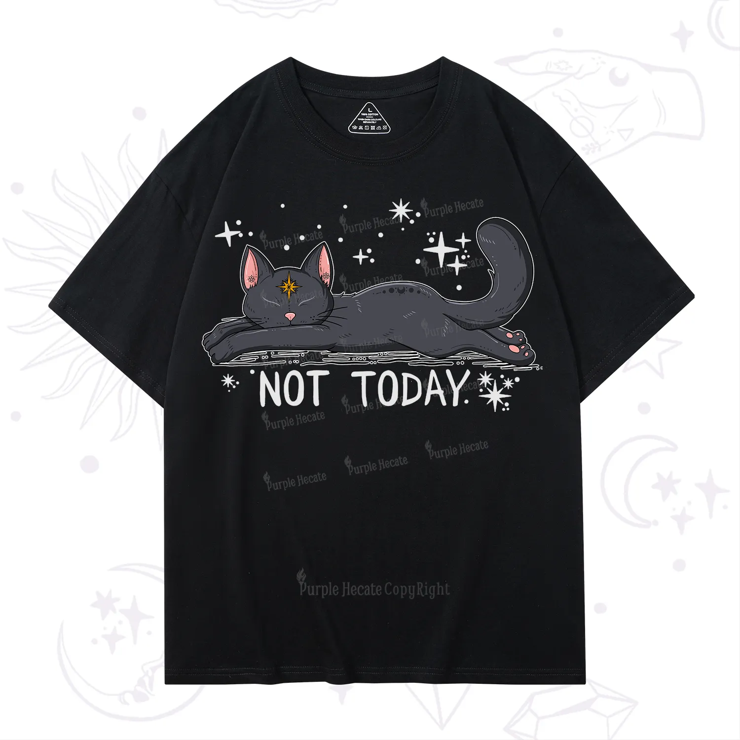 Purplehecate Not Today Cat T-Shirt