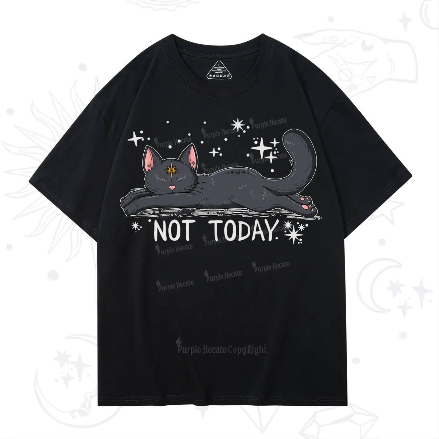 Purplehecate Not Today Cat T-Shirt