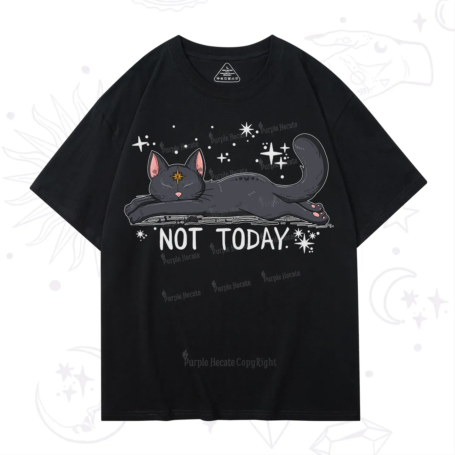 Purplehecate Not Today Cat T-Shirt