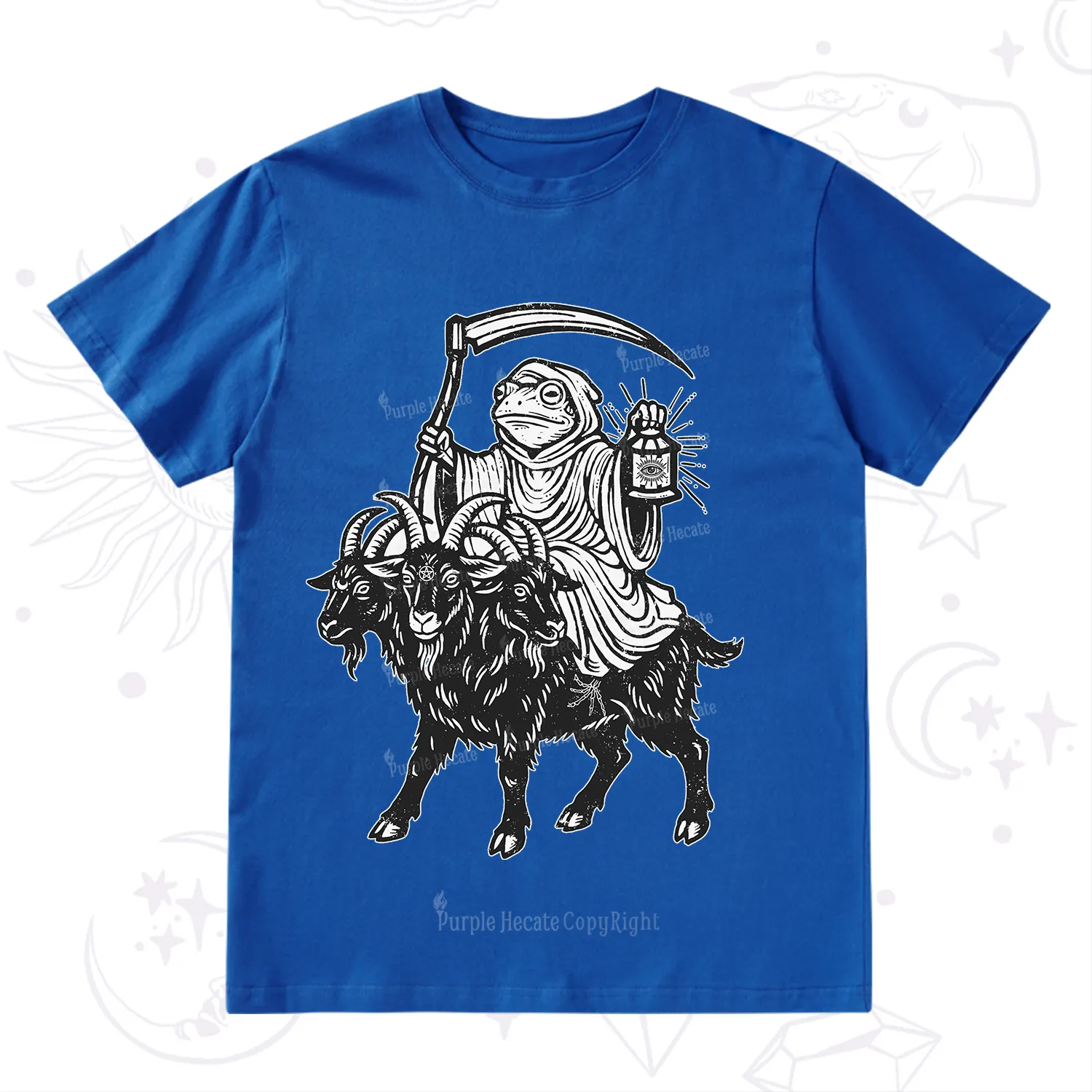 Purplehecate Death Frog Goat Rider T-Shirt