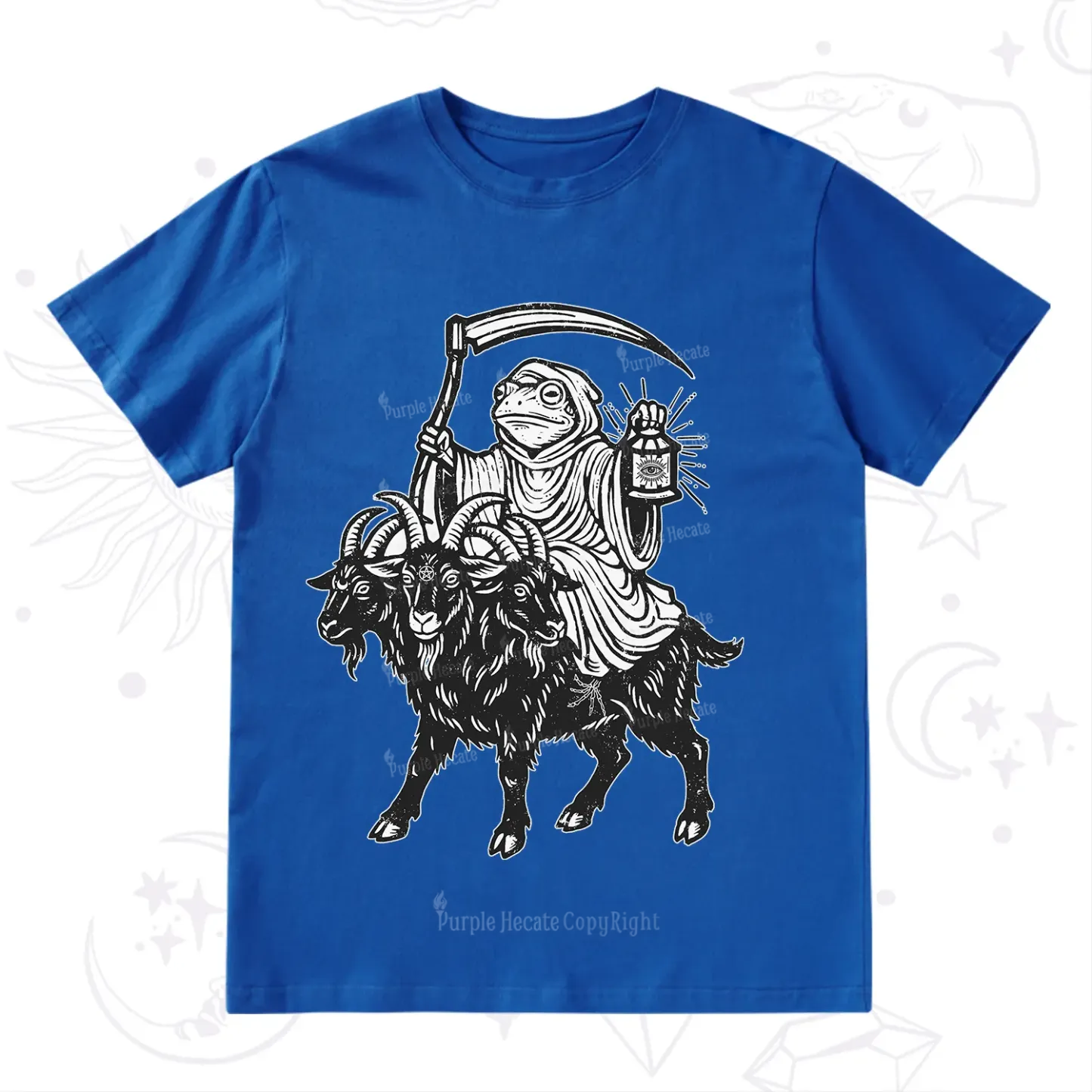 Purplehecate Death Frog Goat Rider T-Shirt