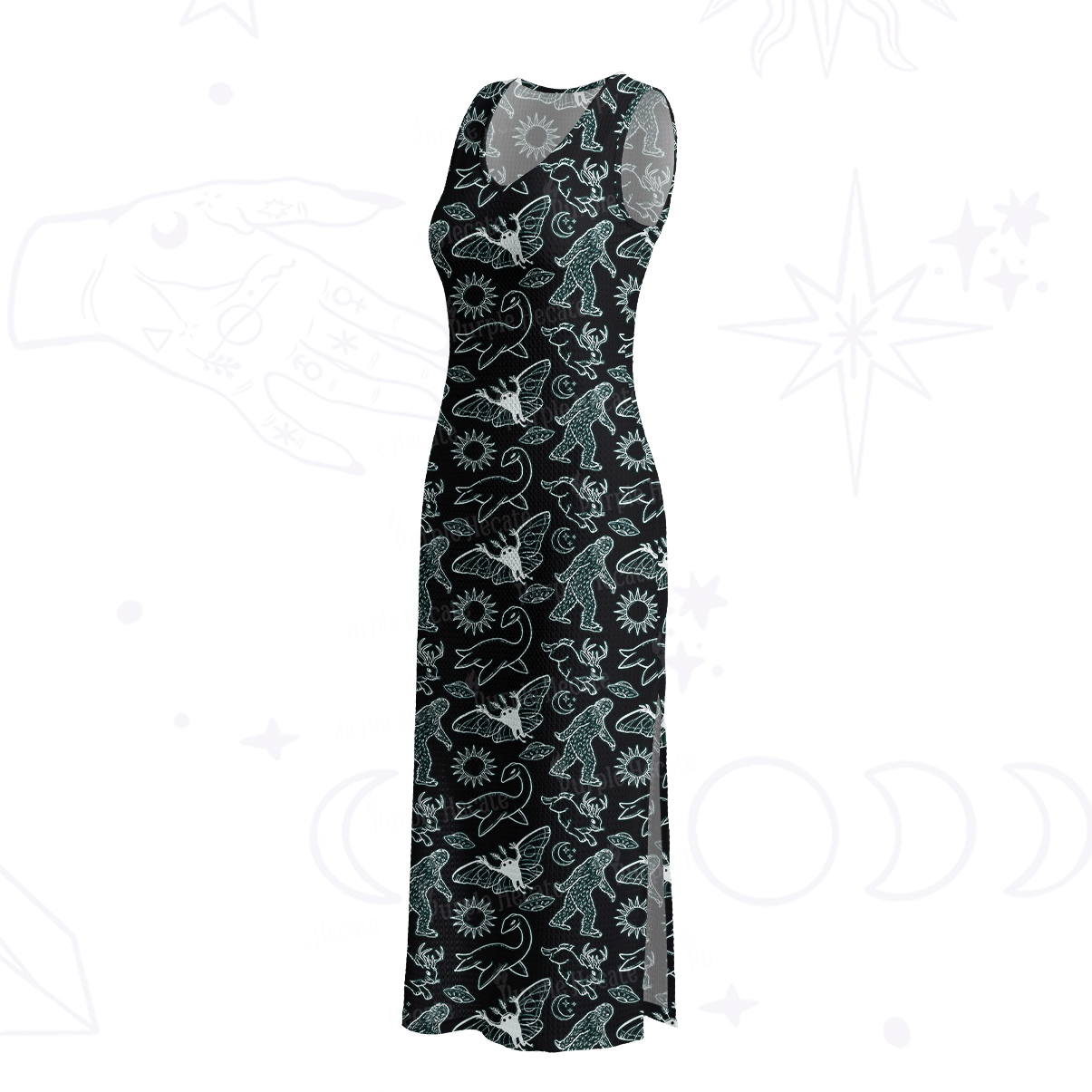 Purplehecate Cryptid Crochet Knit Maxi Dress