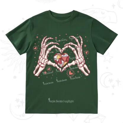 Purplehecate Skeleton Love Hands Valentine T-Shirt