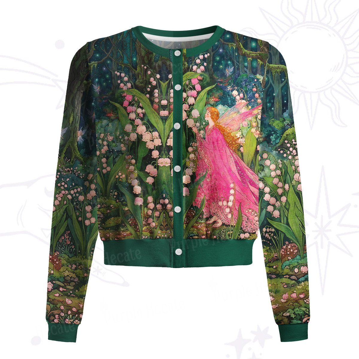 Purplehecate Mystic Secret Lily Fairy Fores Knit Cardigan
