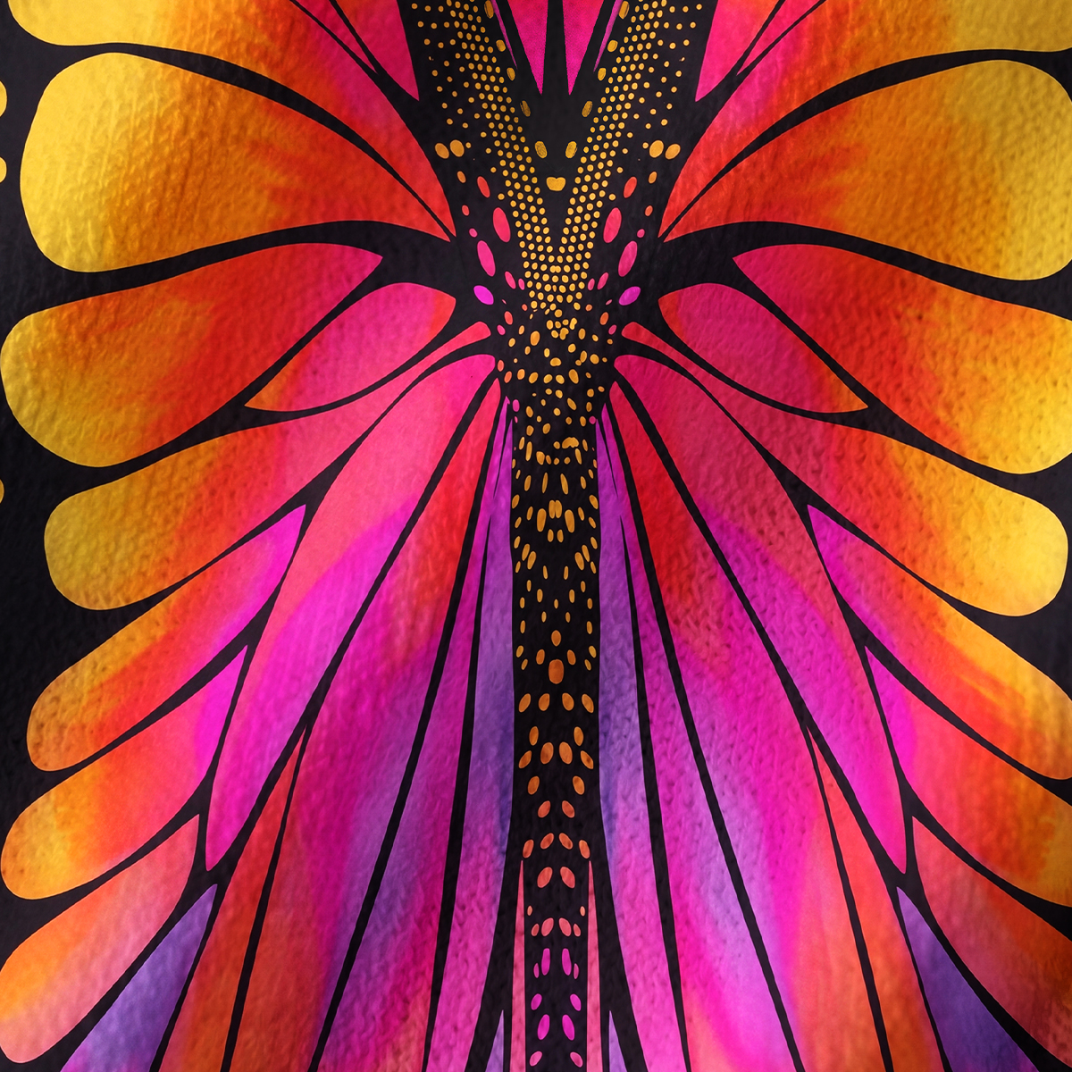 Purplehecate Butterfly Wings Off Shoulder Long Sleeve Knit Top