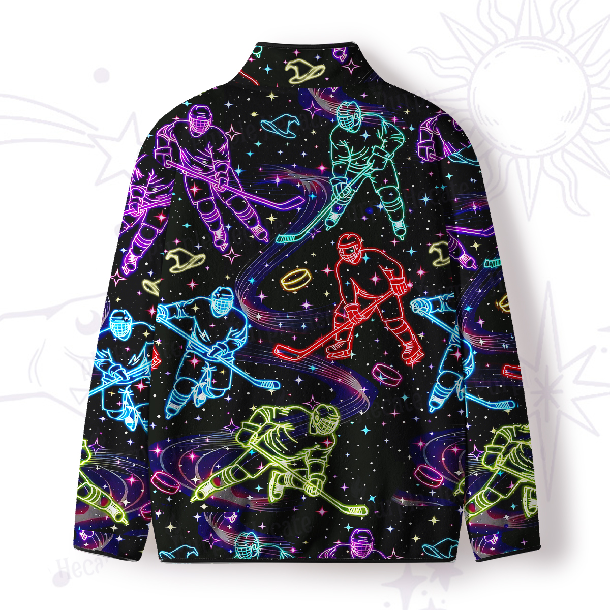 Purplehecate Neon Night Hockey Full Zip Fleece Jacket