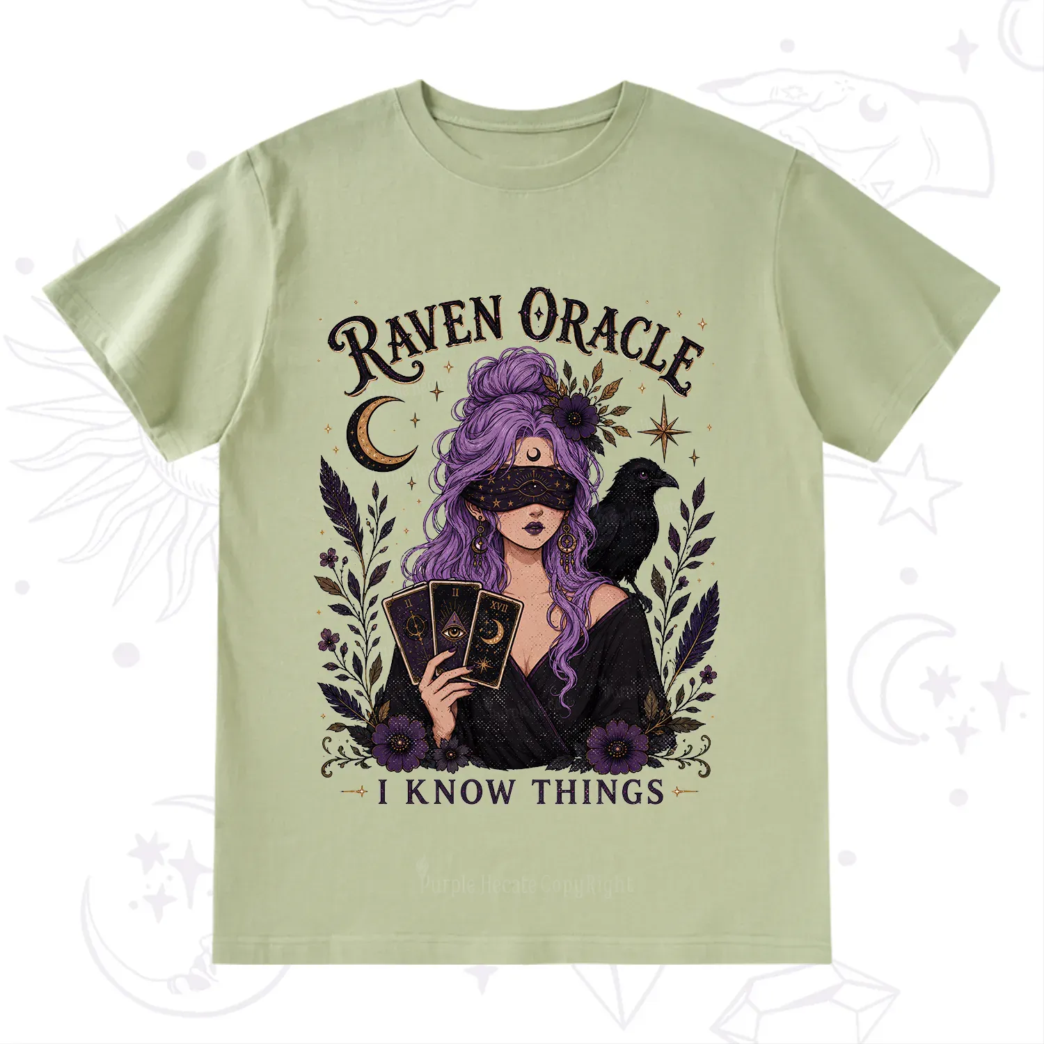 Purplehecate Raven Oracle I Know Things Witchy T-Shirt