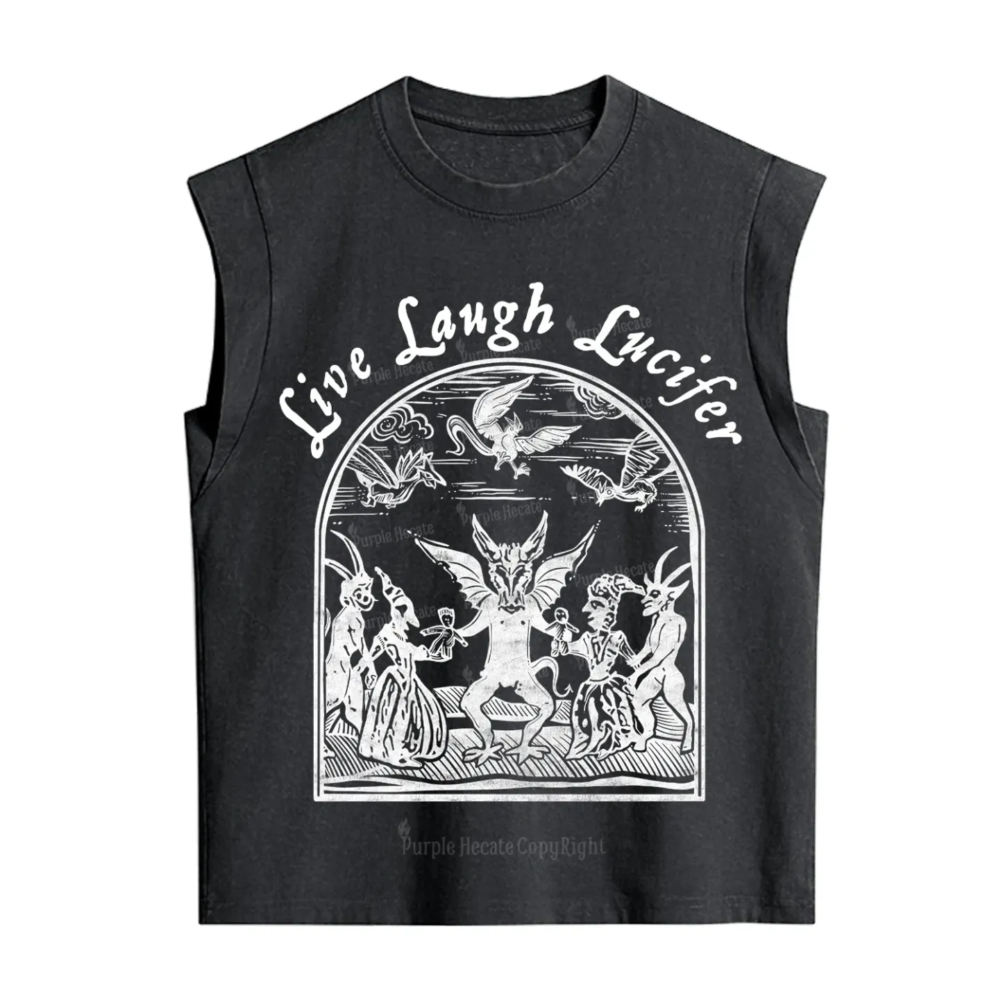 Purplehecate Live Laugh Lucifer Vintage Washed Tank