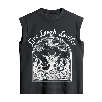 Purplehecate Live Laugh Lucifer Vintage Washed Tank