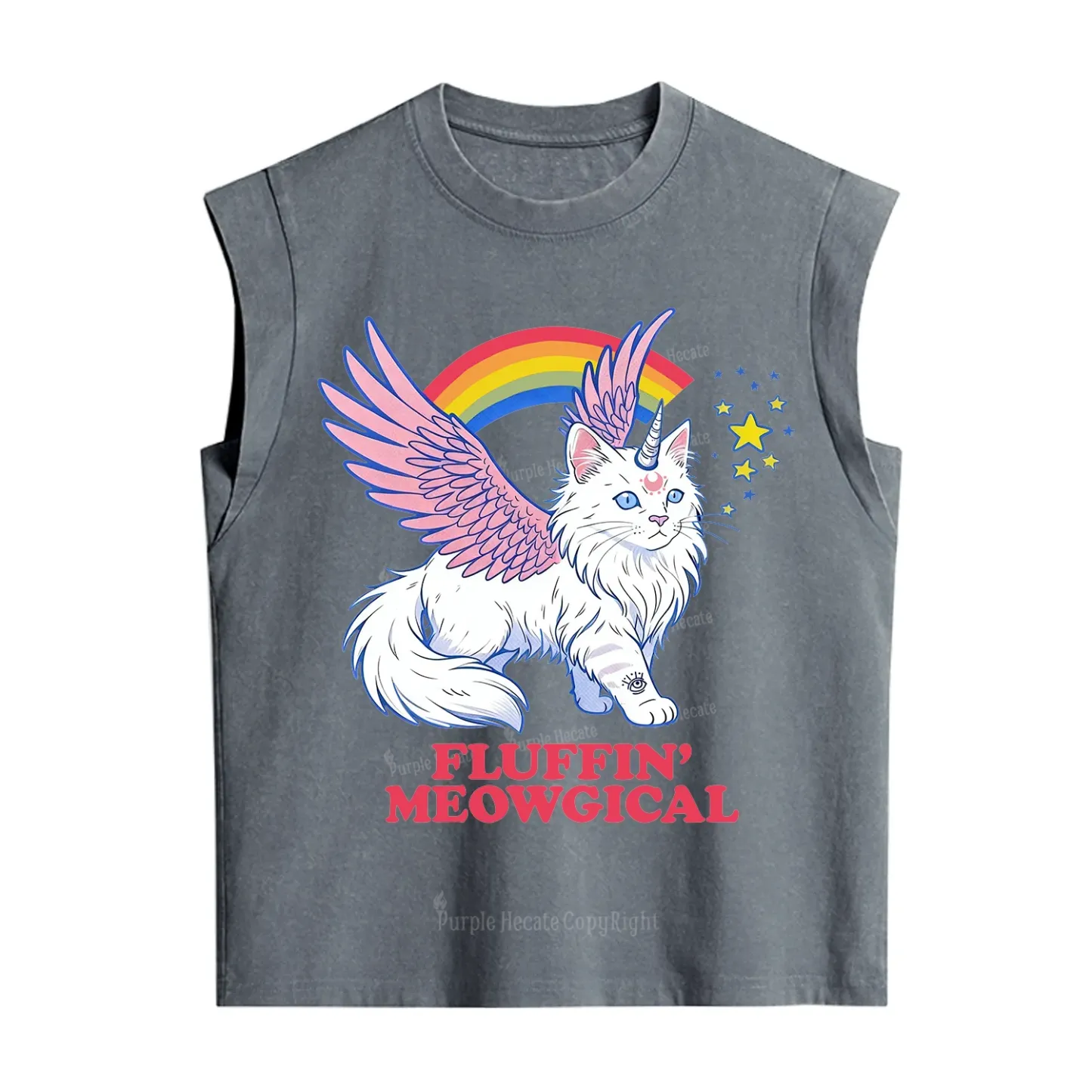 Purplehecate Fluffin Meowgical Vintage Washed Tank