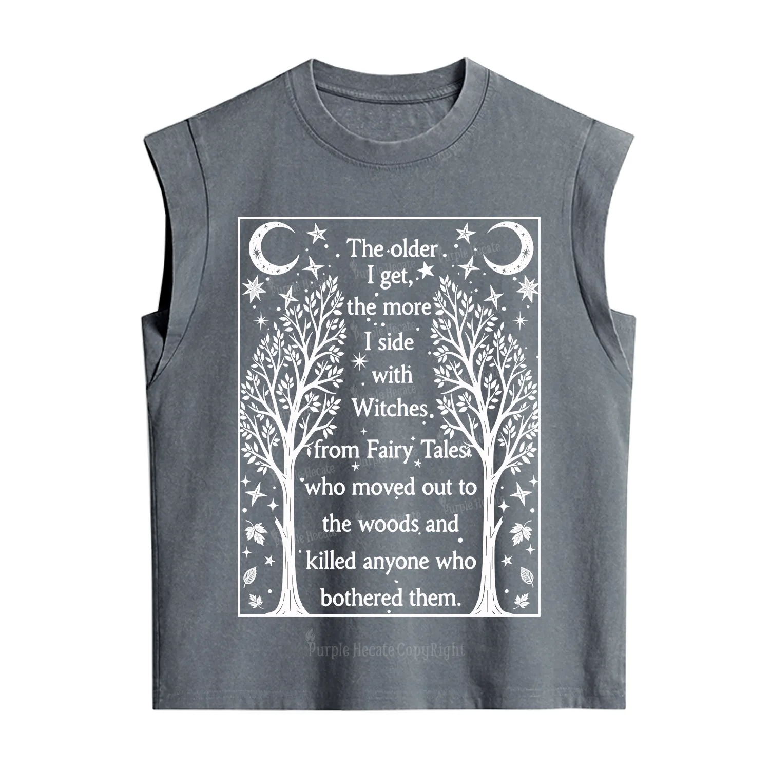 Purplehecate Side With Witches Vintage Washed Tank