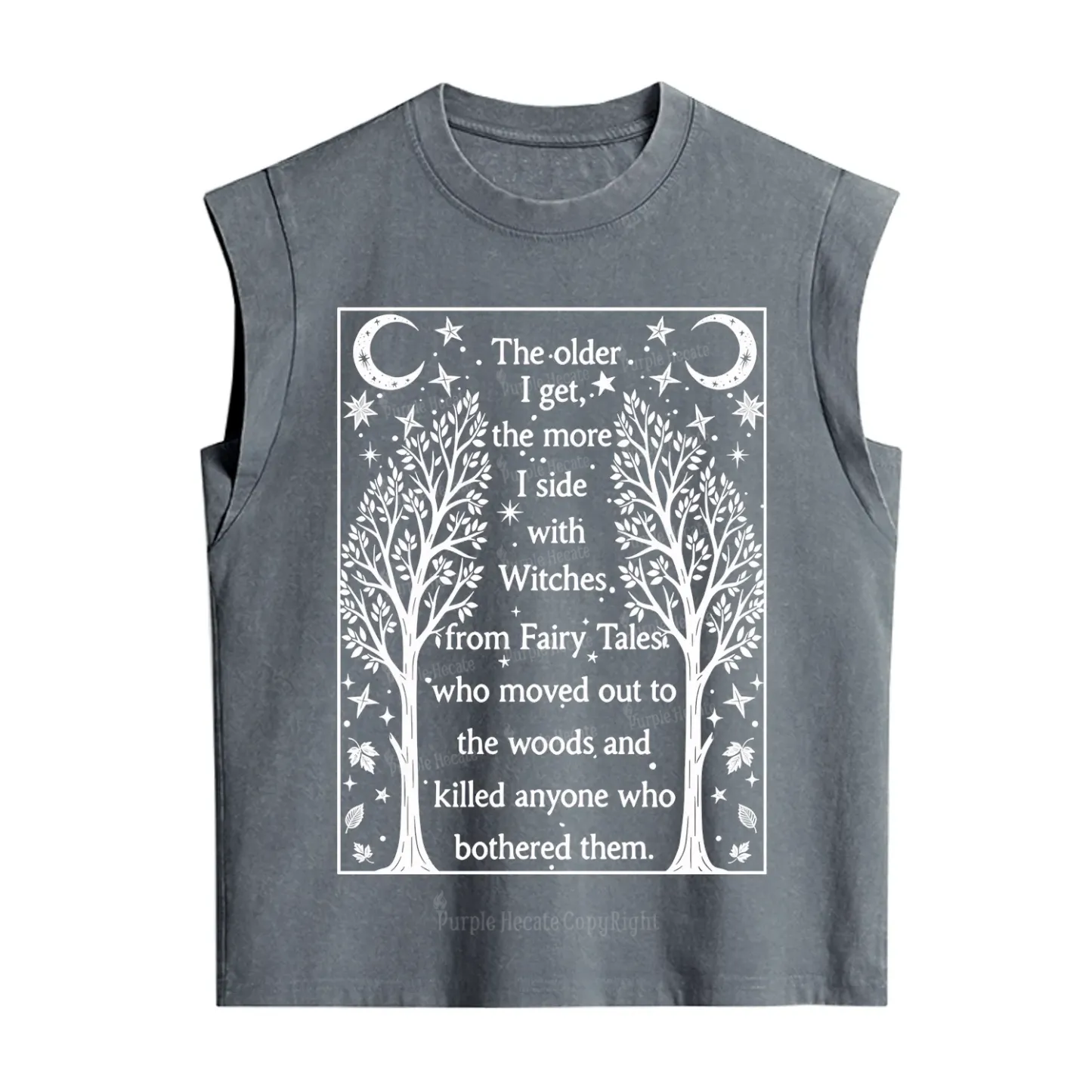 Purplehecate Side With Witches Vintage Washed Tank