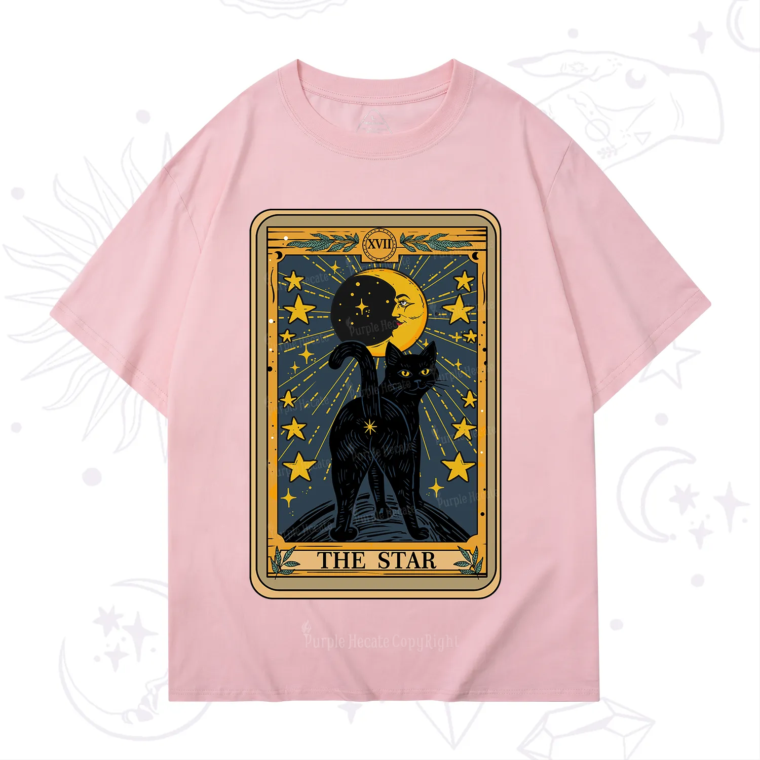 Purplehecate The Star Tarot Cat T-Shirt