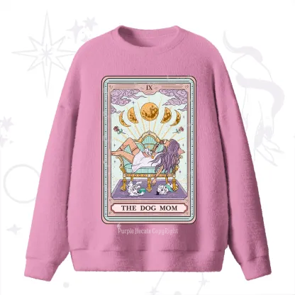 Purplehecate The Dog Mom Tarot Fuzzy Ugly Sweater