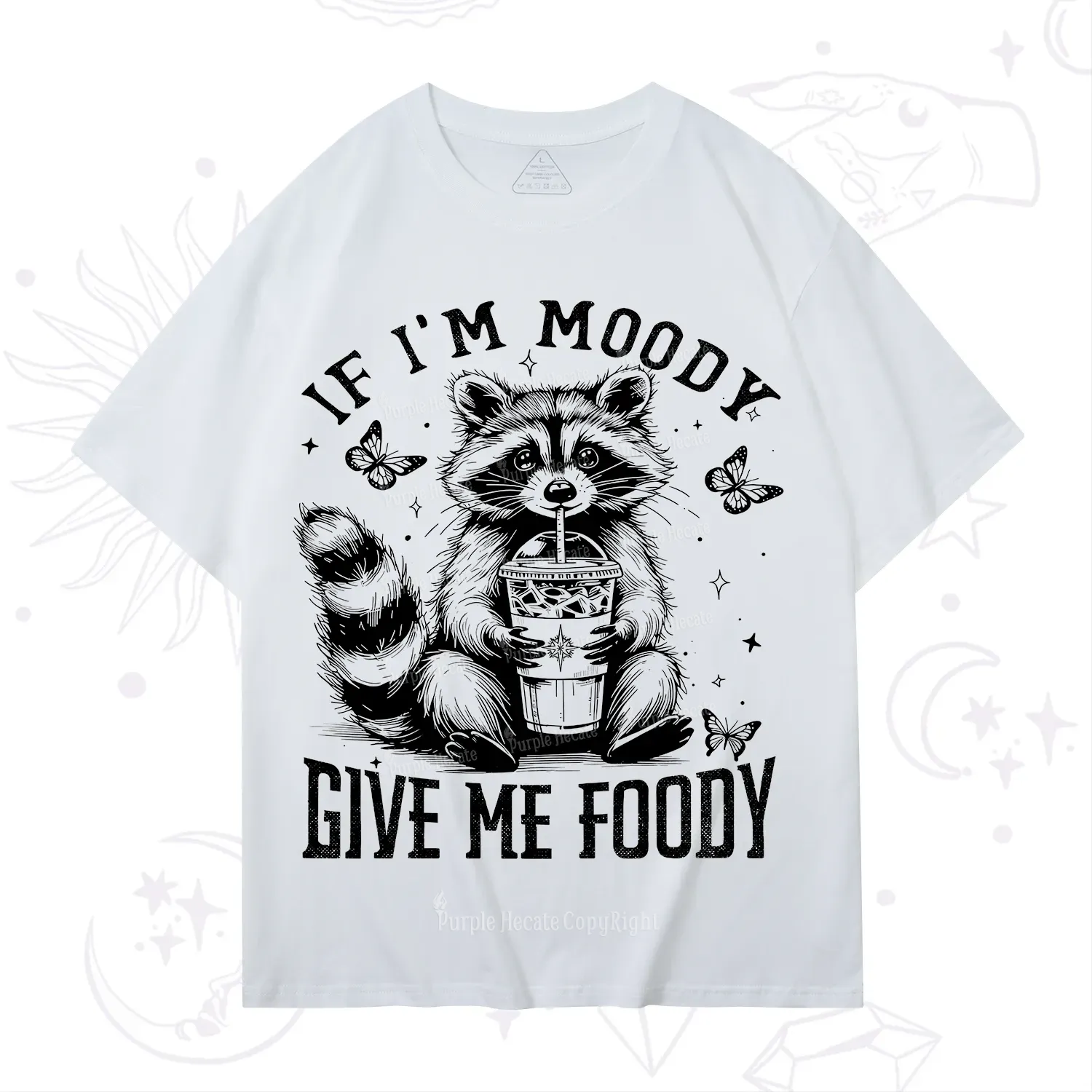 Purplehecate If I'm Moody Give Me Foody T-Shirt