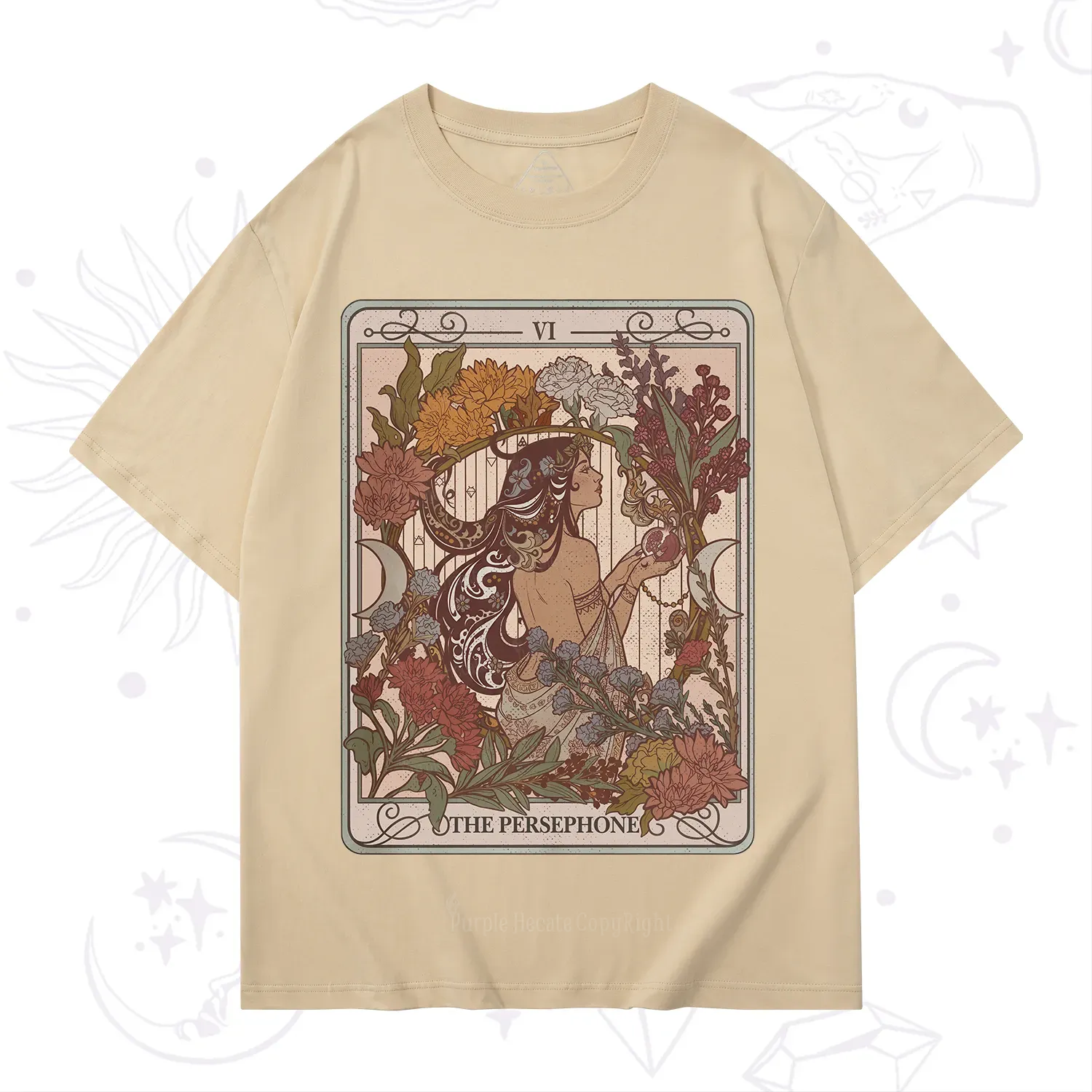 Purplehecate The Persephone Goddess Tarot Card T-Shirt