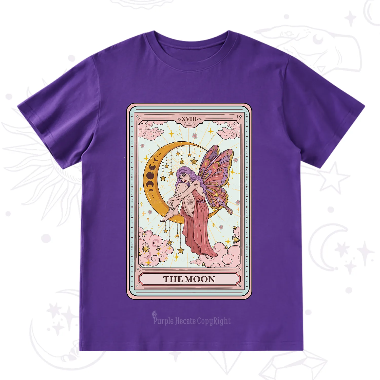 Purplehecate The Moon Tarot T-Shirt