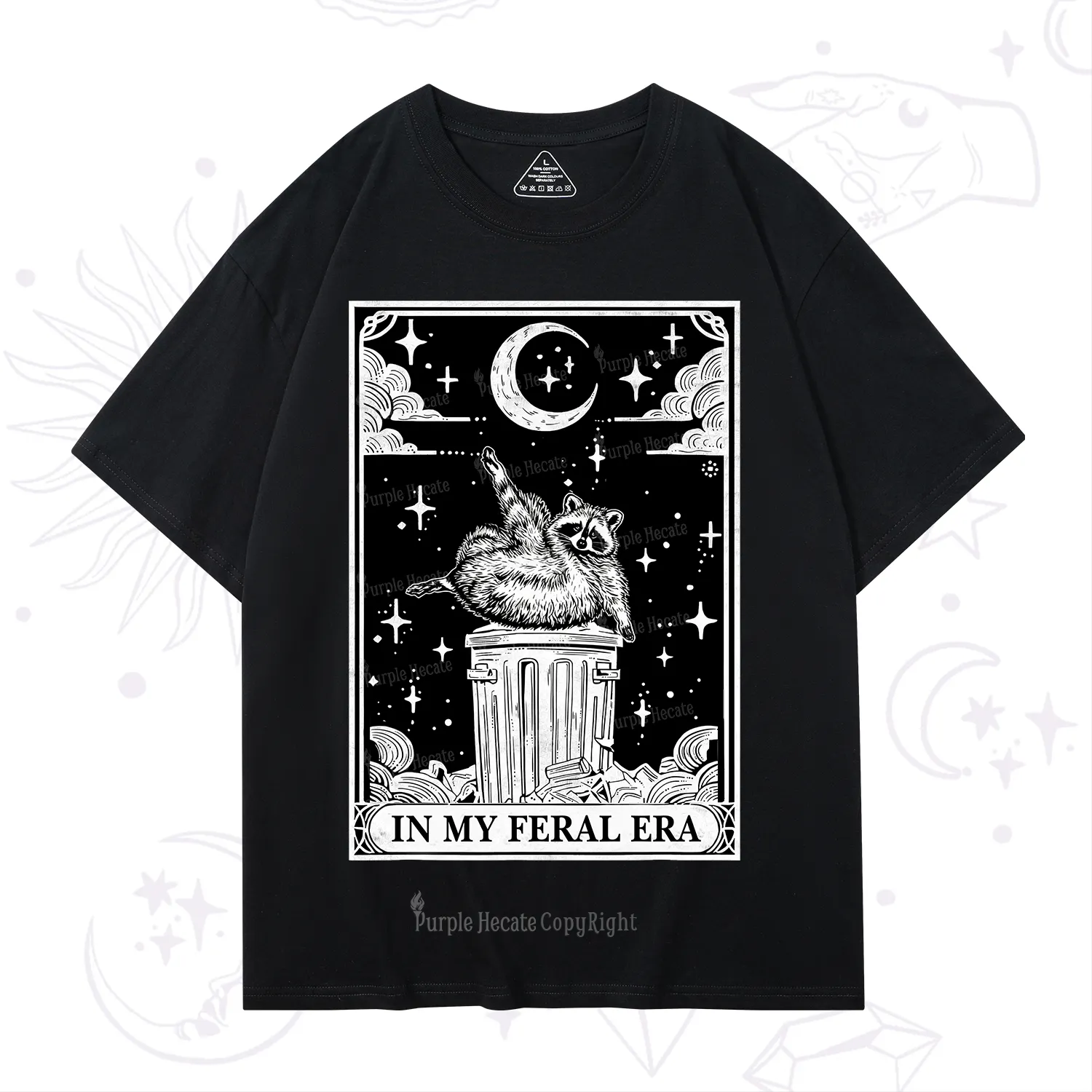 Purplehecate In My Feral Era Raccoon Tarot T-Shirt