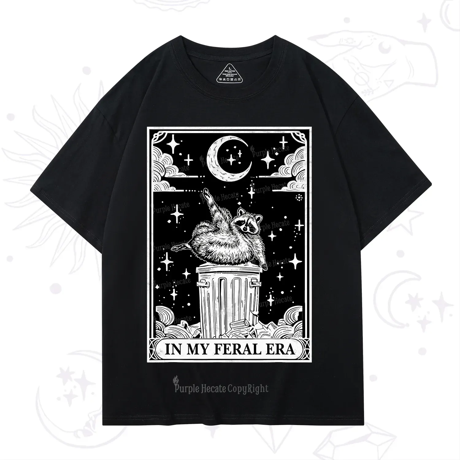 Purplehecate In My Feral Era Raccoon Tarot T-Shirt