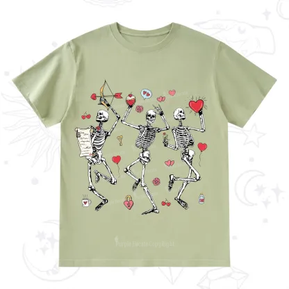 Purplehecate Skeleton Dancing Valentine T-Shirt