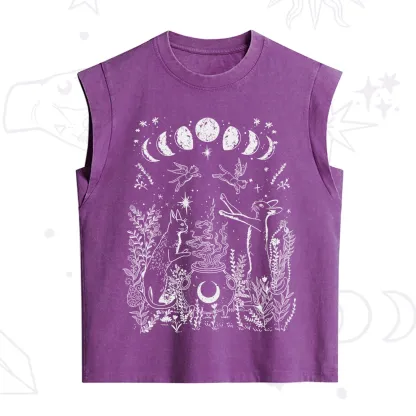 Purplehecate Celestial Cat Vintage Washed Tank