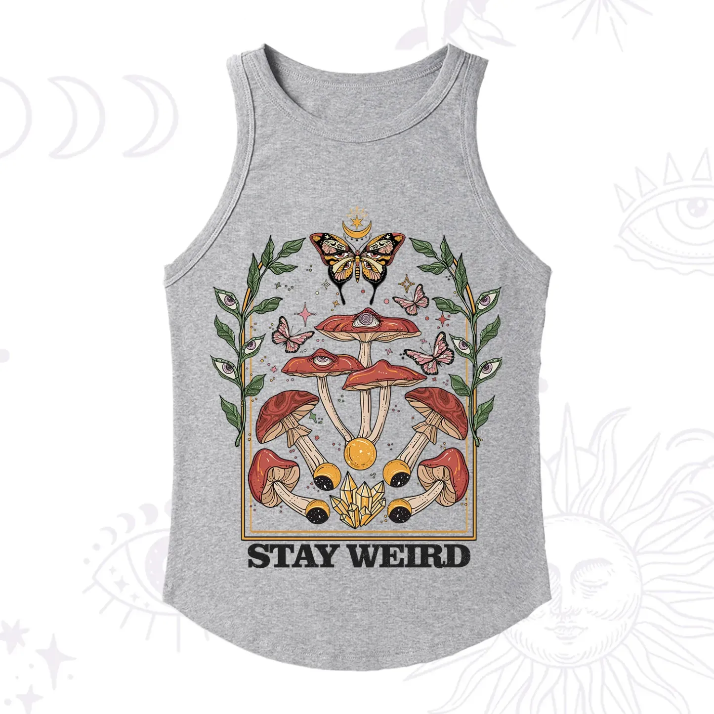 Purplehecate Stay Weird Racerback Tank Top