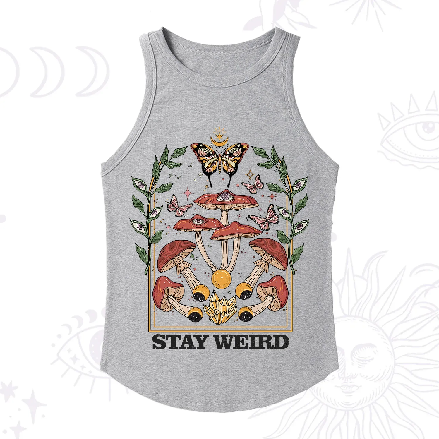 Purplehecate Stay Weird Racerback Tank Top