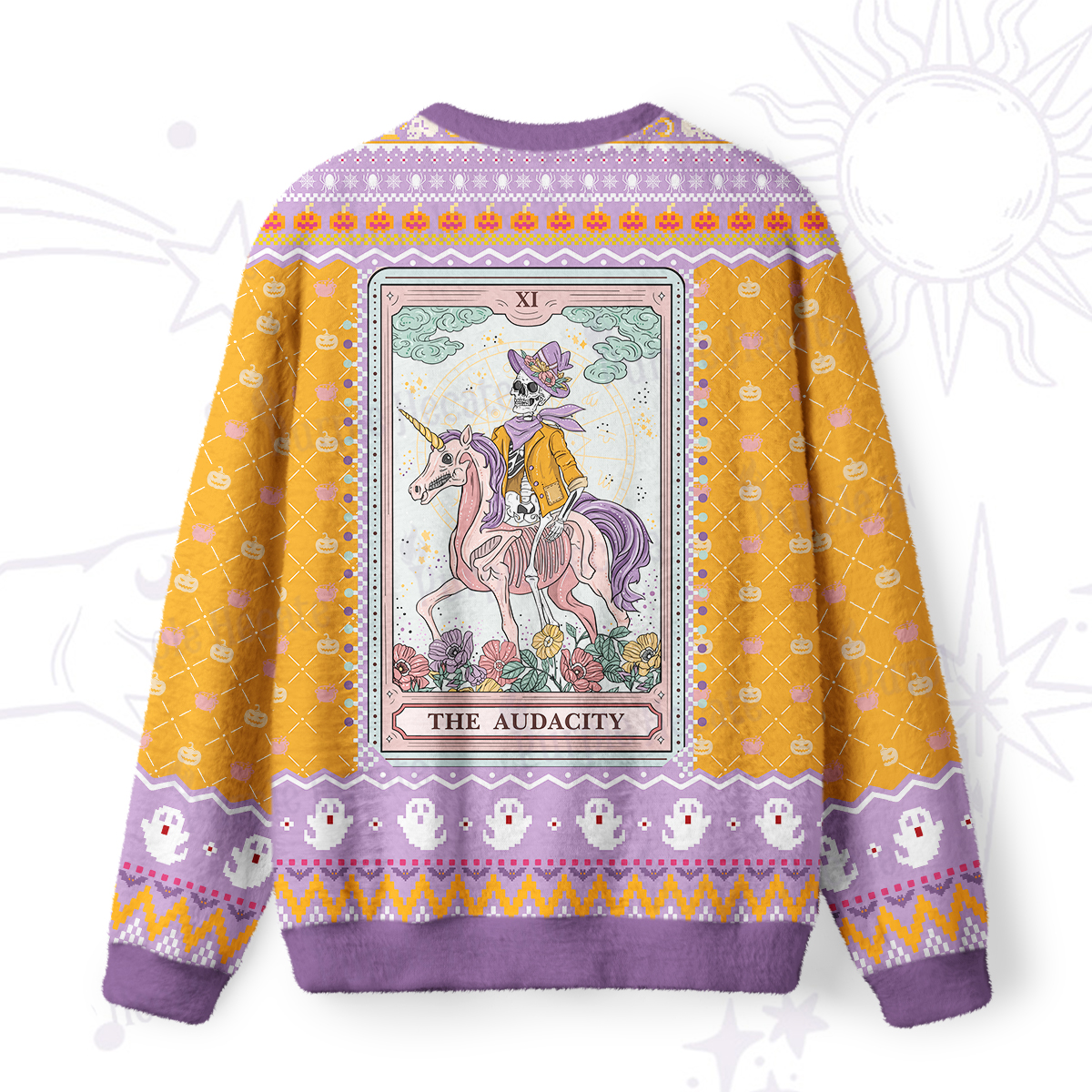 Purplehecate The Audacity Tarot Card Ugly Halloween Sweatshirts