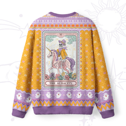 Purplehecate The Audacity Tarot Card Ugly Halloween Sweatshirts