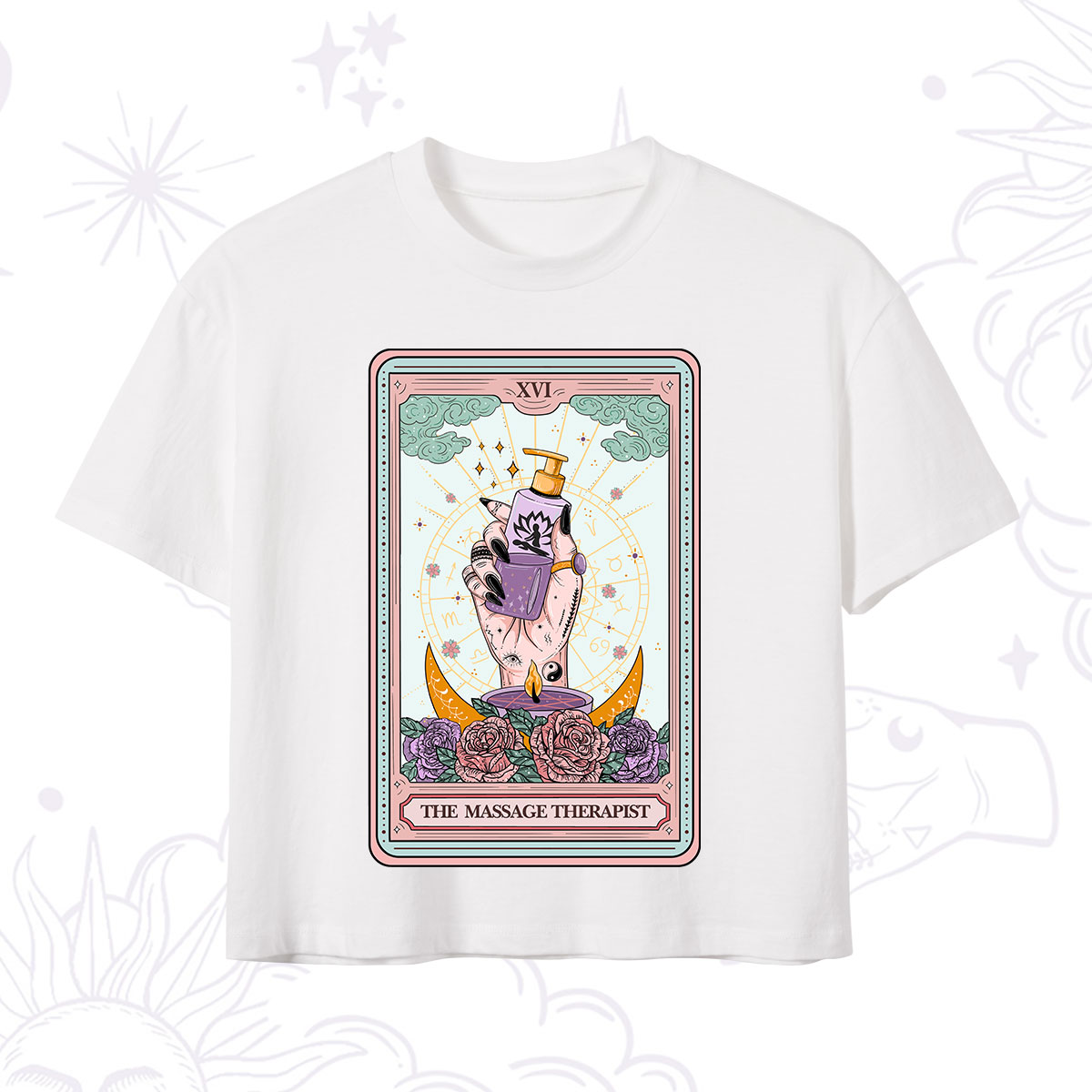 Purplehecate The Massage Therapist Tarot Card Crop T-Shirt