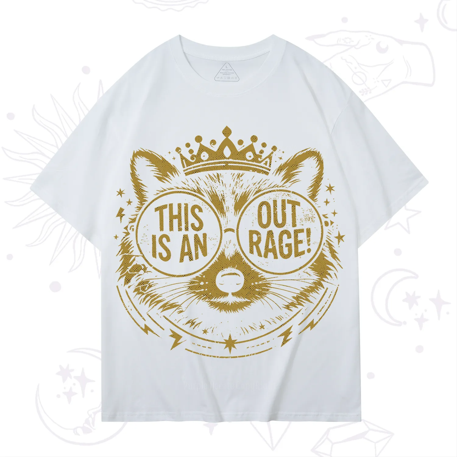 Purplehecate Royal Raccoon Rage T-Shirt