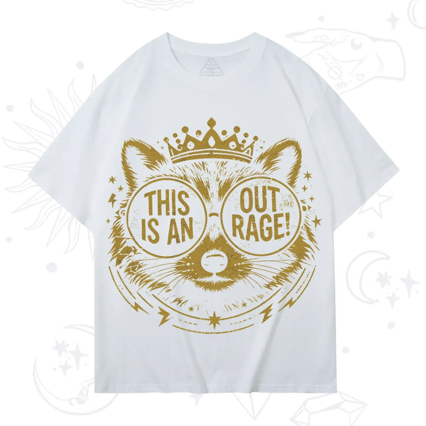 Purplehecate Royal Raccoon Rage T-Shirt