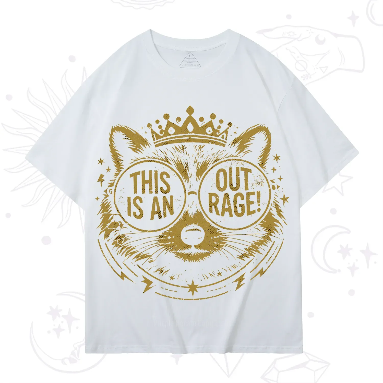 Purplehecate Royal Raccoon Rage T-Shirt