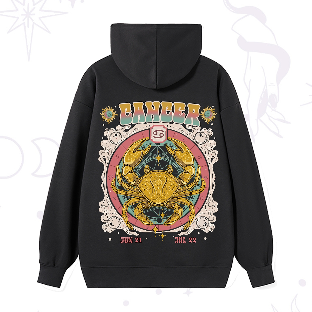 Purplehecate Cancer Cosmic Zodiac Hoodie