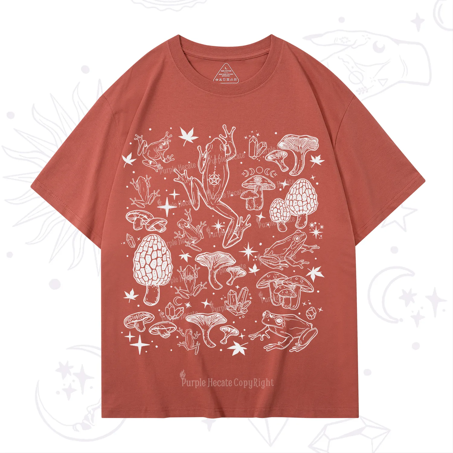 Purplehecate Frog and Mushroom T-Shirt