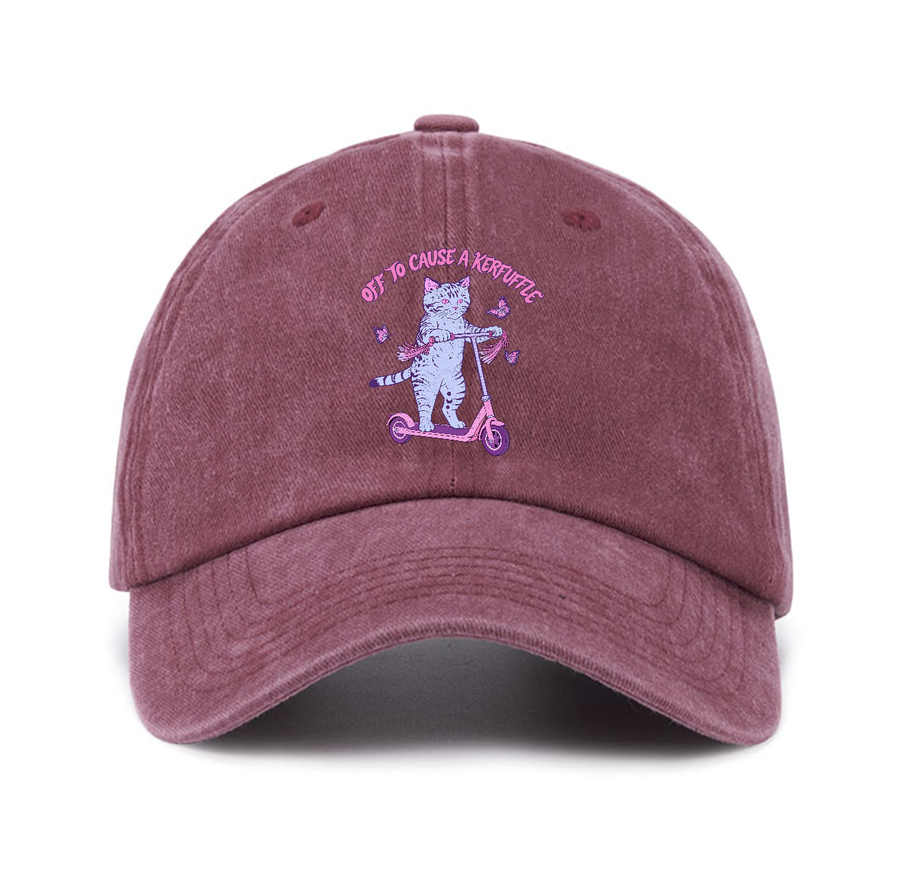 Purplehecate Off To Cause A Kerfuffle Cat Baseball Cap