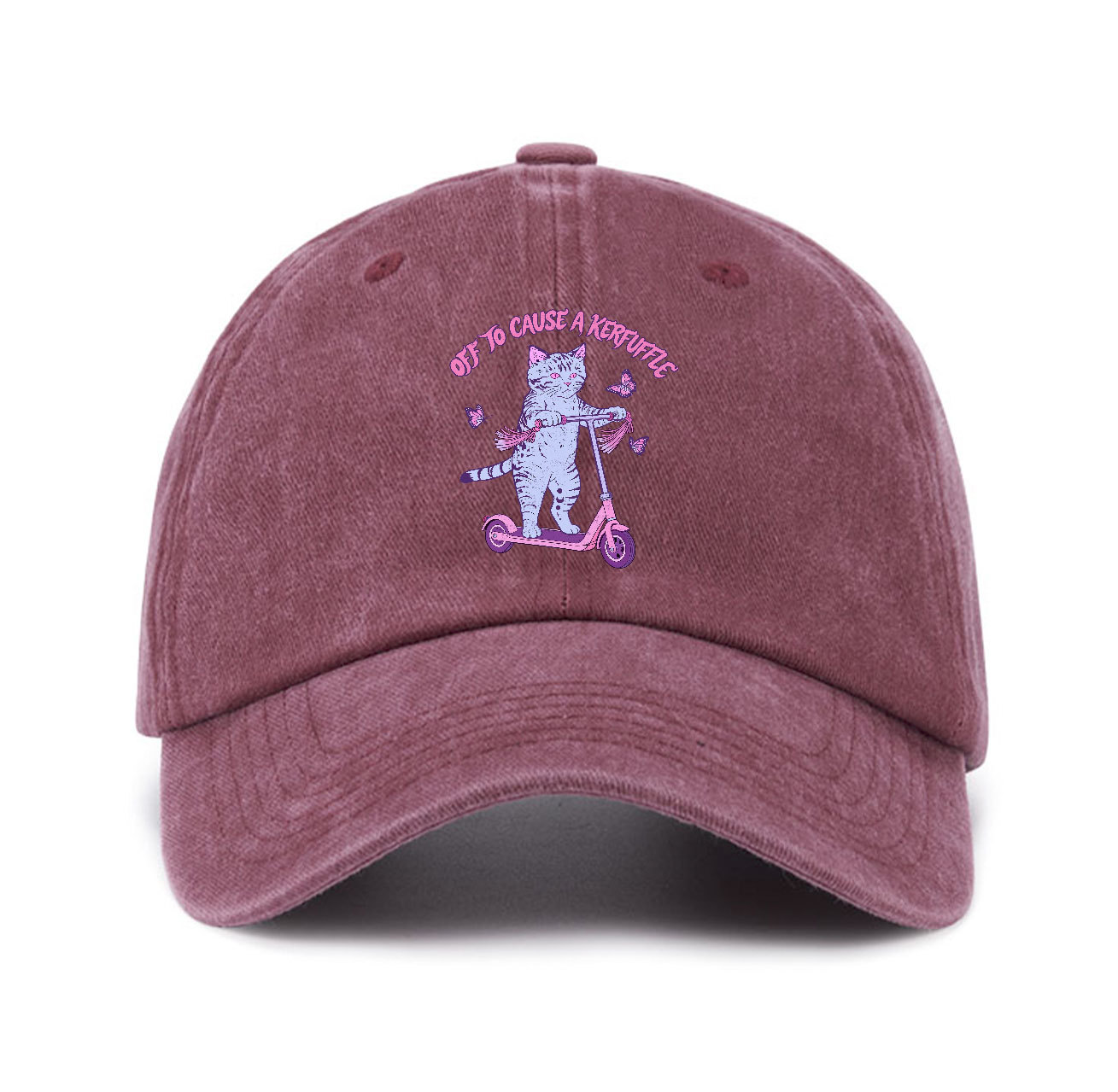 Purplehecate Off To Cause A Kerfuffle Cat Baseball Cap