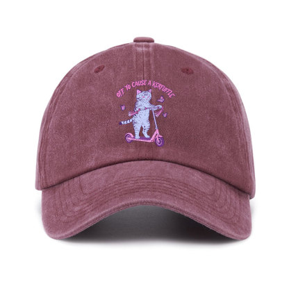 Purplehecate Off To Cause A Kerfuffle Cat Baseball Cap