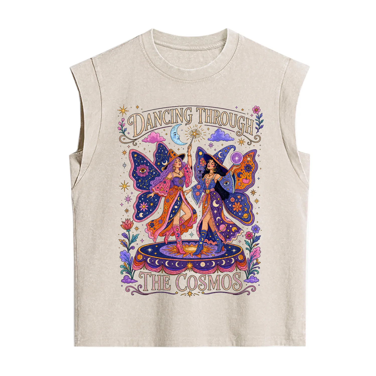 Purplehecate Dancing Through the Cosmos Vintage Washed Tank