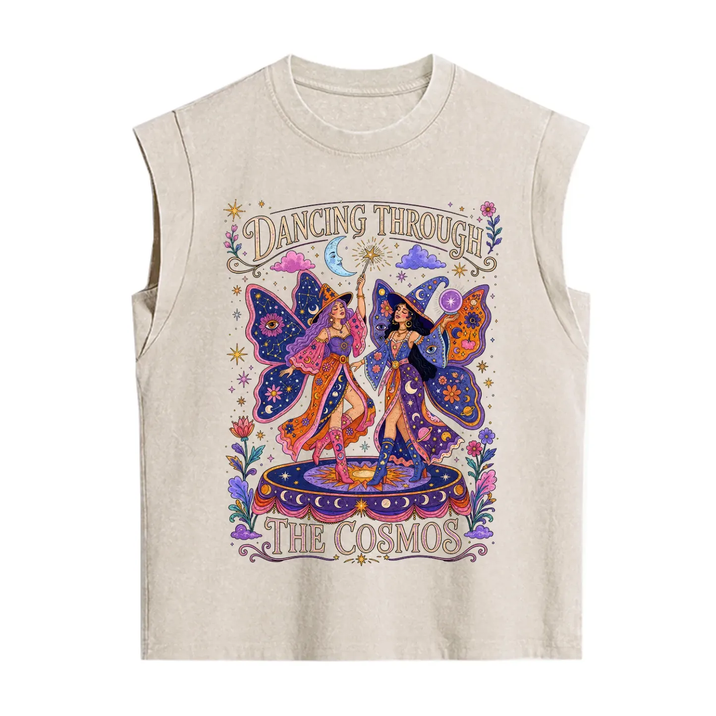 Purplehecate Dancing Through the Cosmos Vintage Washed Tank