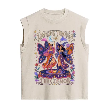 Purplehecate Dancing Through the Cosmos Vintage Washed Tank
